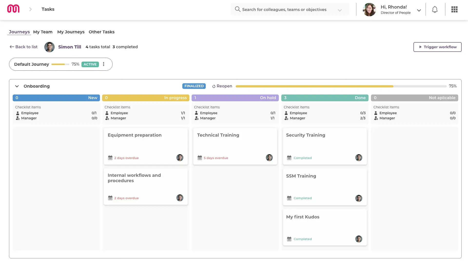 Onboarding journeys in Mirro